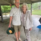 Chuck McLean and Joanne Unzicker Springsteen pitched in to help hold shelter.jpg