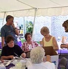 Under tent in Marilyn's backyard.jpg